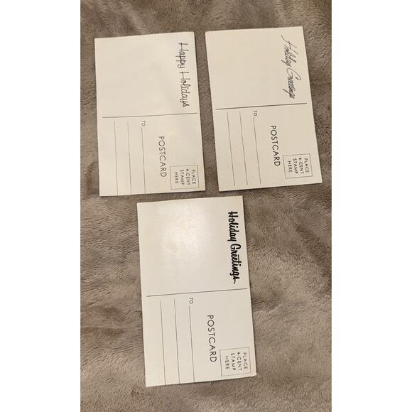 Vintage Christmas Postcard Unused -Lot Of 3 - Picture 2 of 2